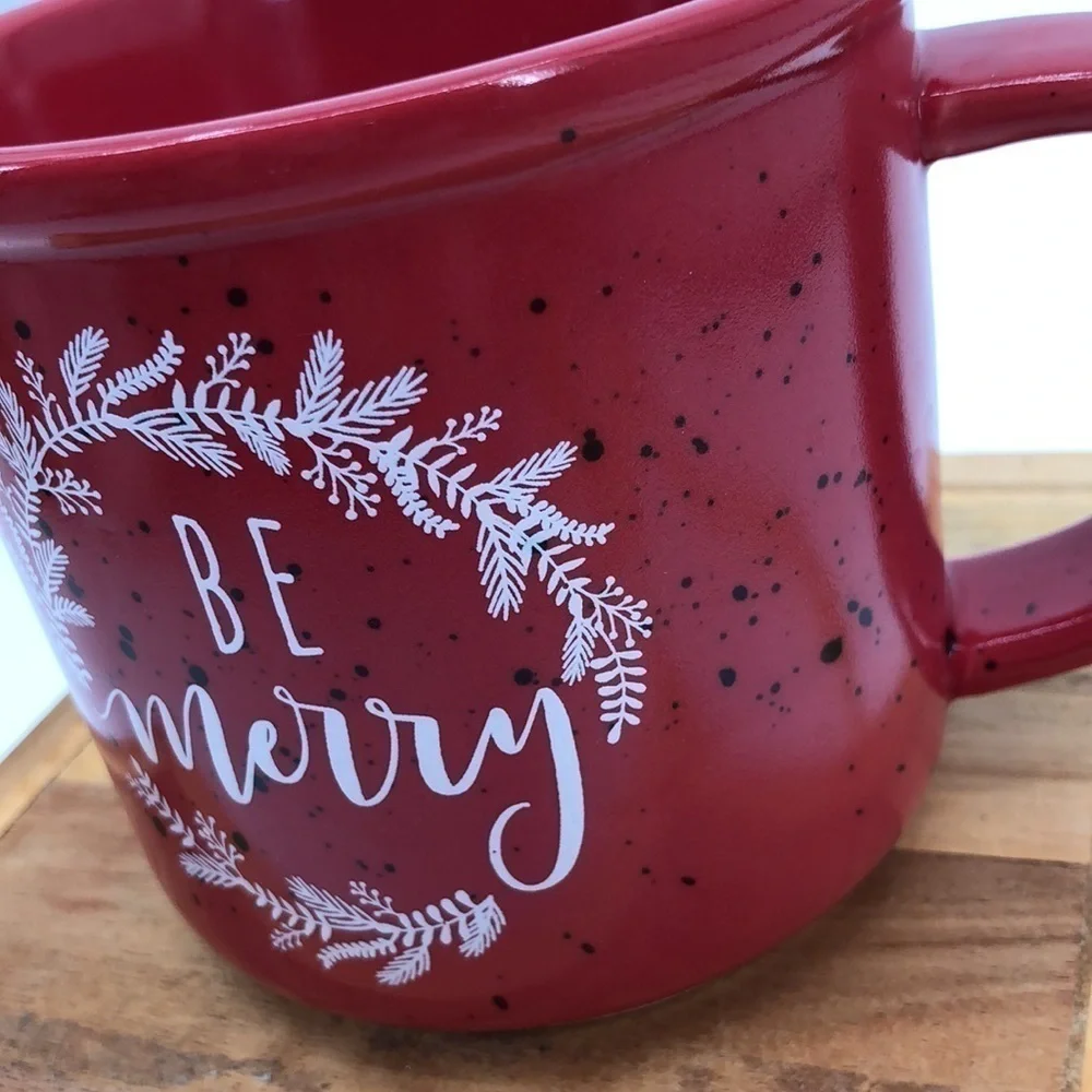 3/$25 Jo-Anne Stores Holiday Christmas Coffee Cup Mug “Be Merry” Cocoa Tea